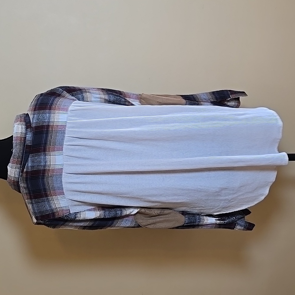 About A Girl Cabincore Multicolor Plaid Shirt M - Picture 5 of 5